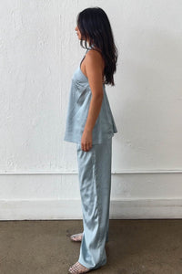Satin Halter Knot Detail Top & Pants Set