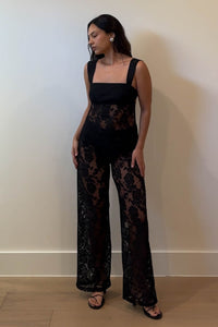 Lace Low Rise Knit Pants