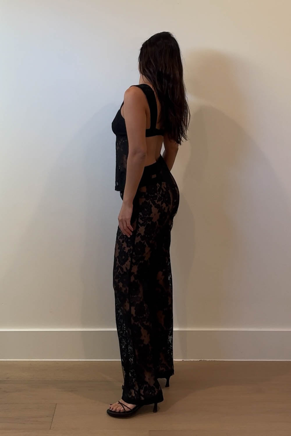 Lace Low Rise Knit Pants