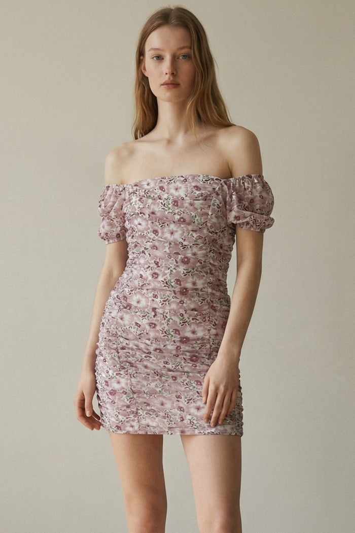 Ditsy Floral Ruched Dress