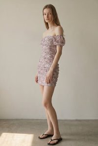 Ditsy Floral Ruched Dress