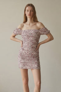 Ditsy Floral Ruched Dress