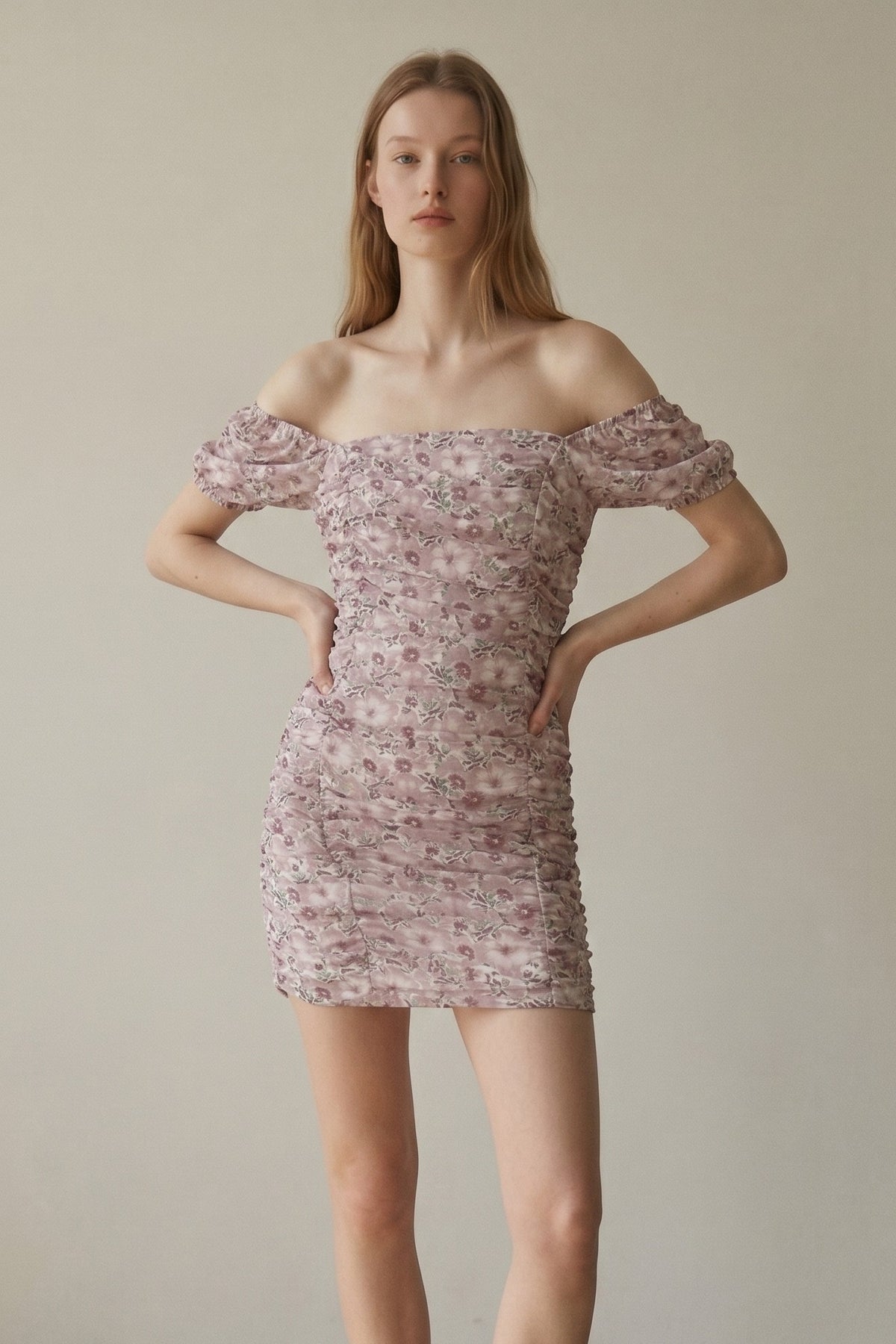 Ditsy Floral Ruched Dress
