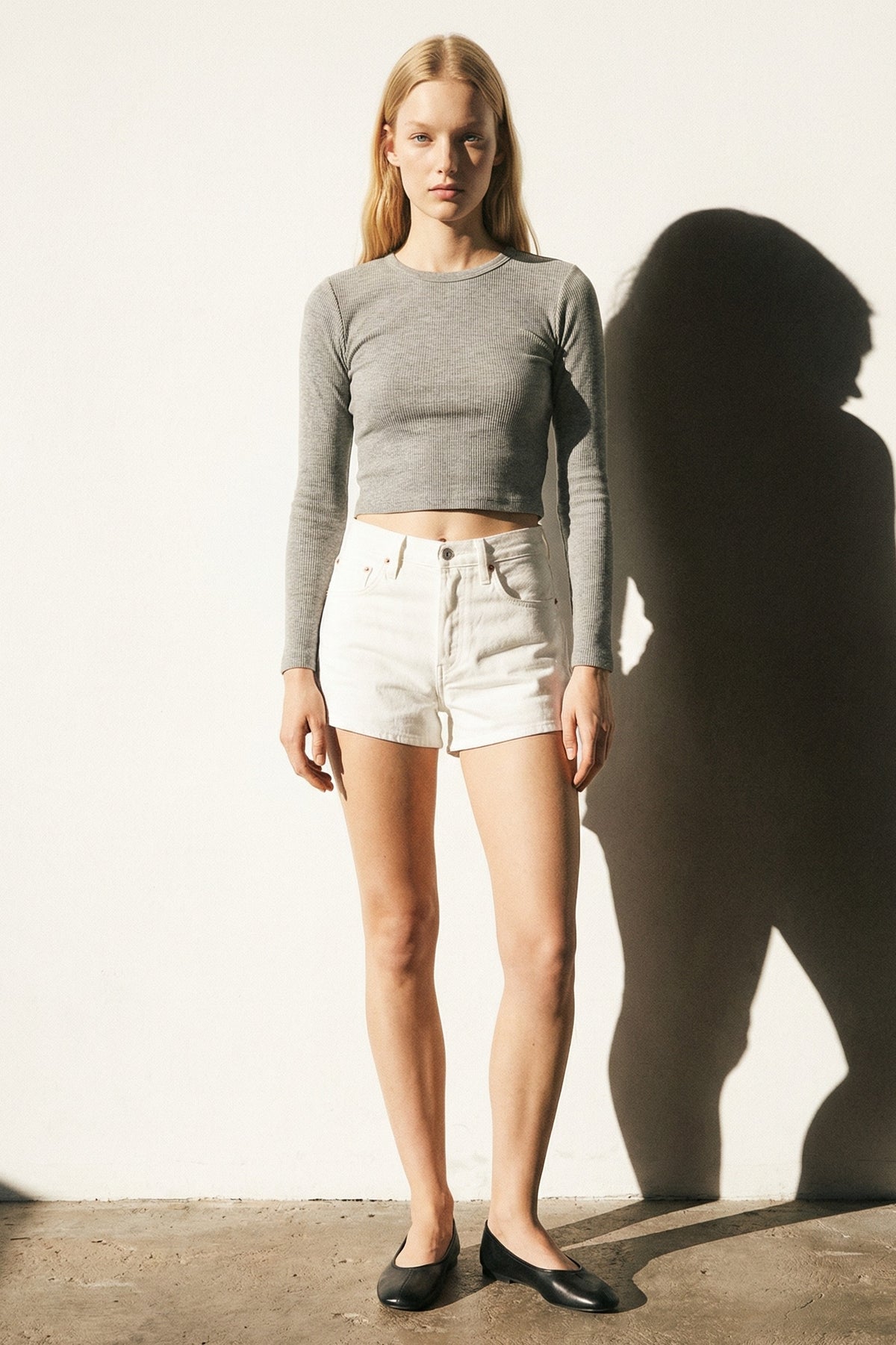 Long Sleeve Ribbed Crew Tee