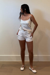 Embroidered Low Rise Mini Shorts
