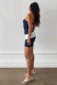 Tube Mini Dress W/ Eyelet Belt