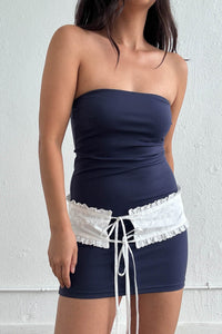 Tube Mini Dress W/ Eyelet Belt
