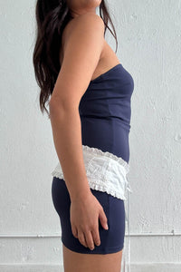 Tube Mini Dress W/ Eyelet Belt