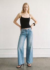 Low Rise Wide Leg Jeans