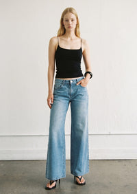 Low Rise Wide Leg Jeans