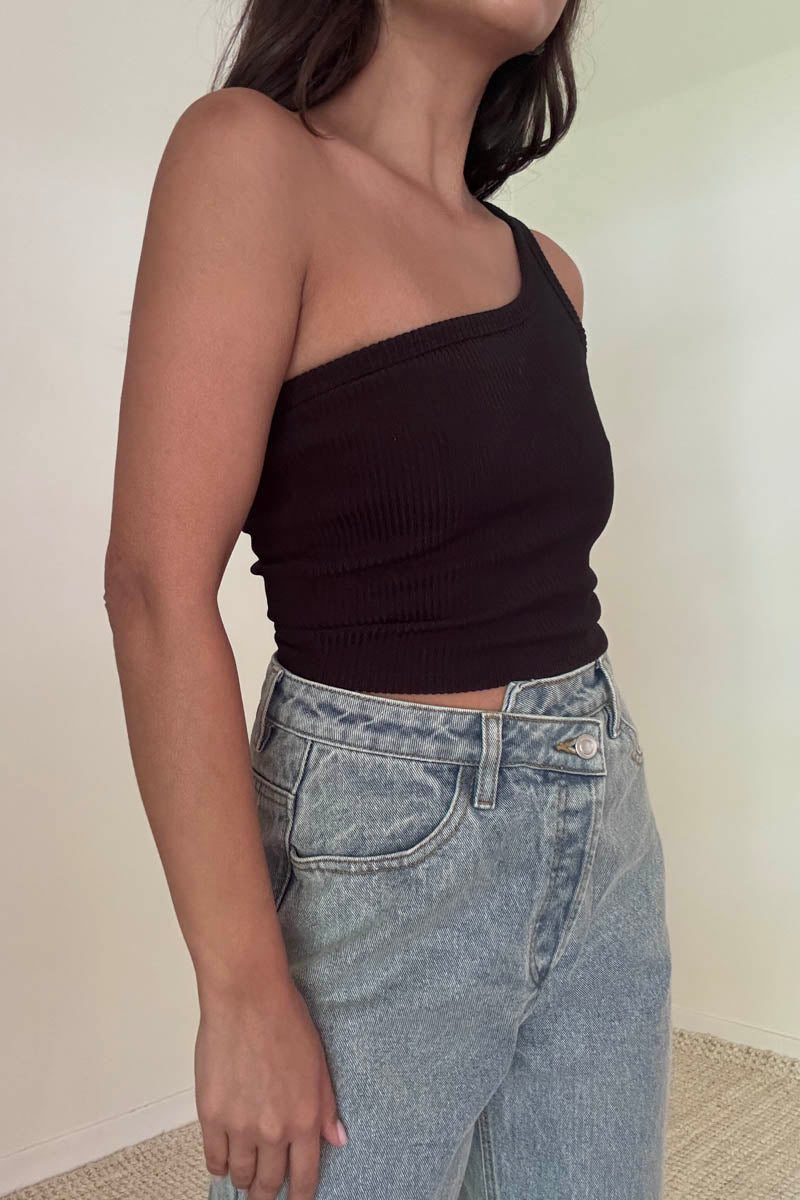 Knit One Shoulder Top