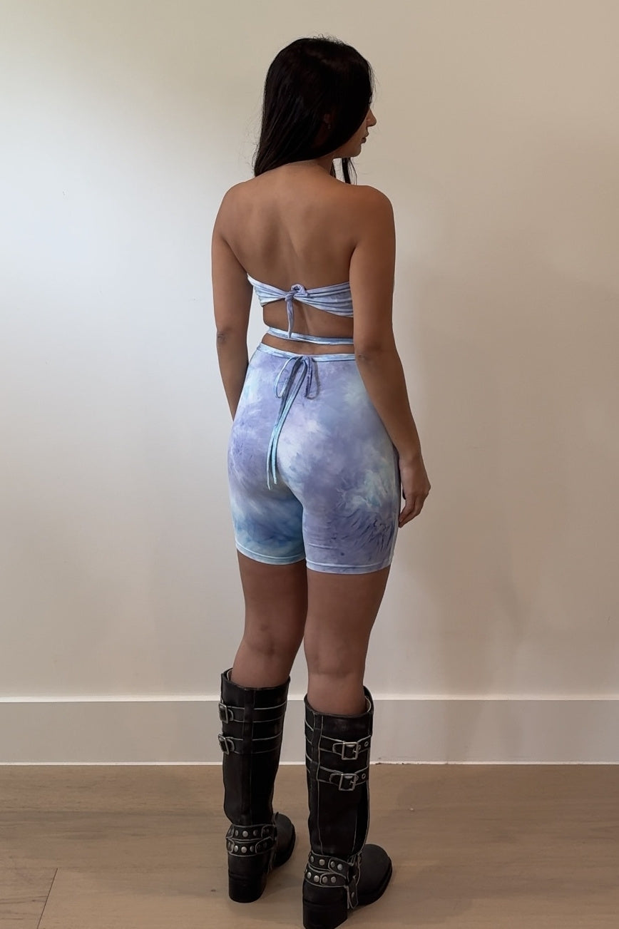 Knit Top And Shorts Two-Piece Set