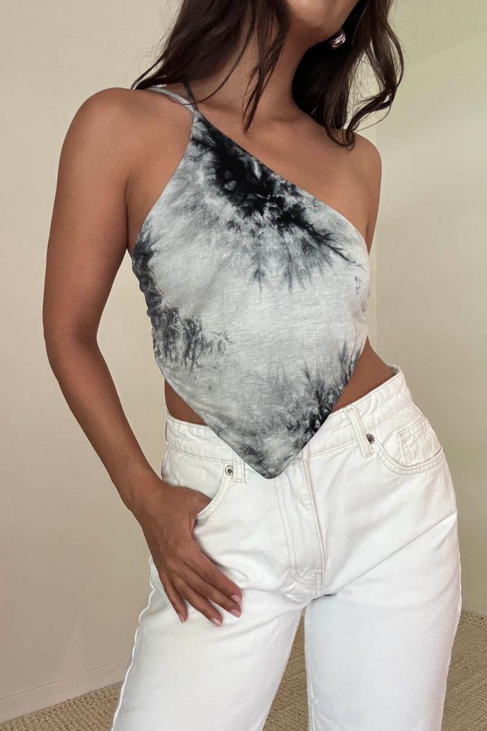 Knit Scarf Tie Dye Top