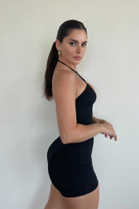 Halter Neck Cross Back Romper