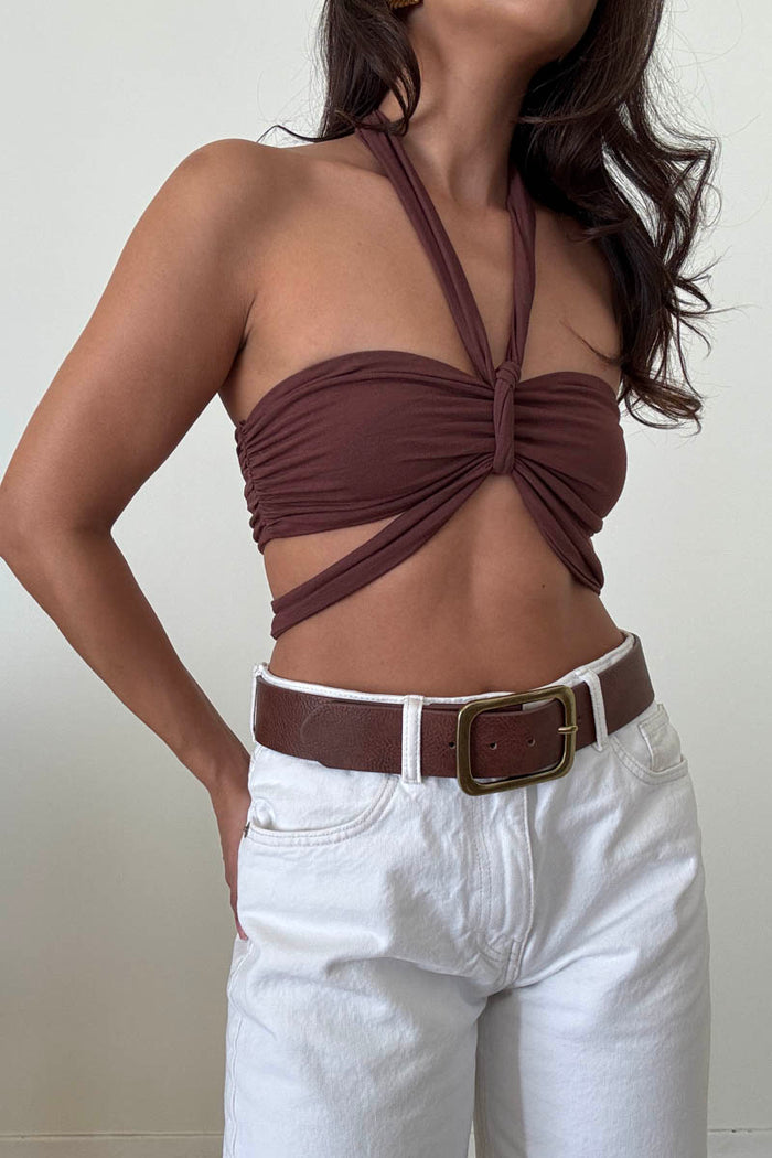Halter Neck Knot Top