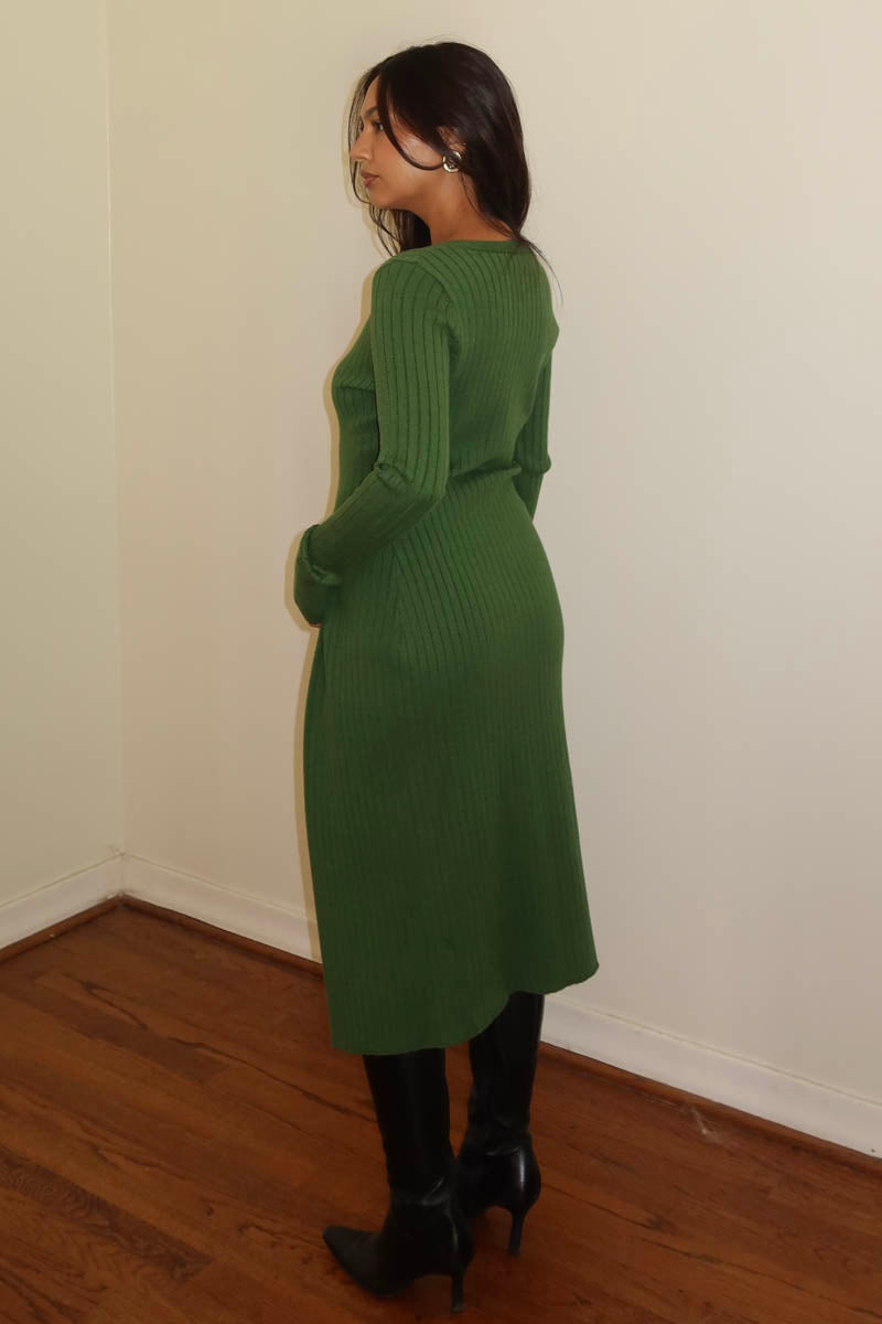 Ribbed Knit Maxi Cardigan Shorts Set