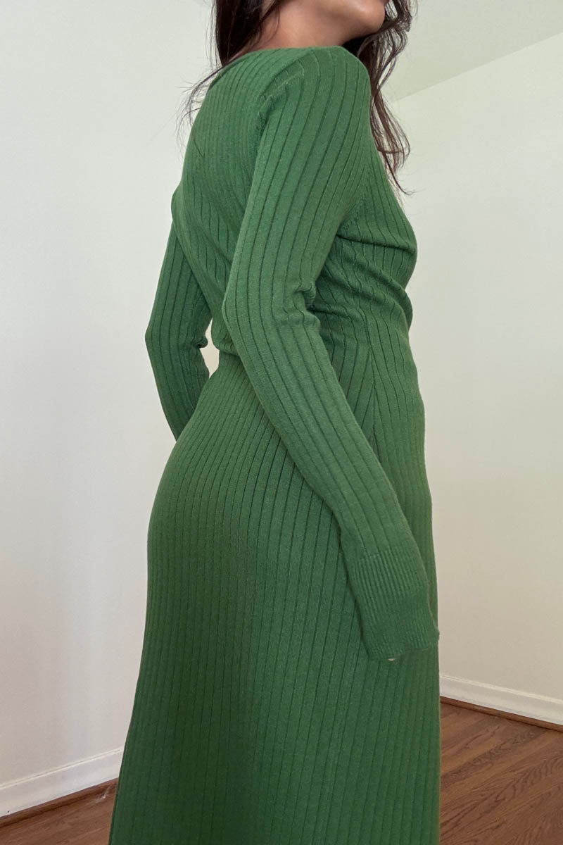 Ribbed Knit Maxi Cardigan Shorts Set