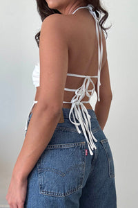 Halter Cut Out Open Back Top