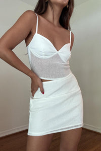 Mesh Overlay Cami with Skirt Sets