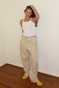 Waist Buckle Adjustable Cargo Pants with Side Pockets