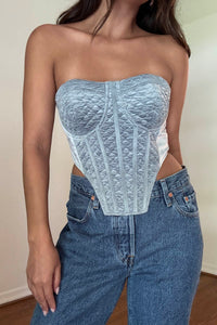 Velvet Bra Cup Corset Top