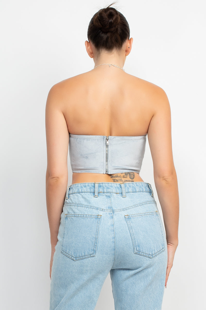 Velvet Bra Cup Corset Top