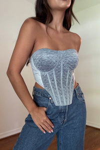 Velvet Bra Cup Corset Top