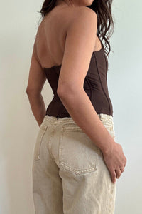 Mesh Corset Tube Top