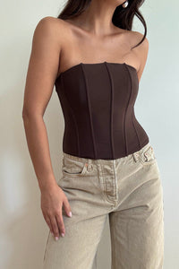 Mesh Corset Tube Top
