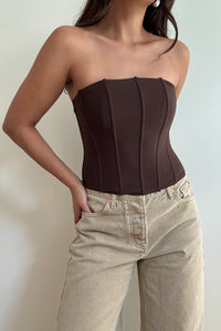 Mesh Corset Tube Top