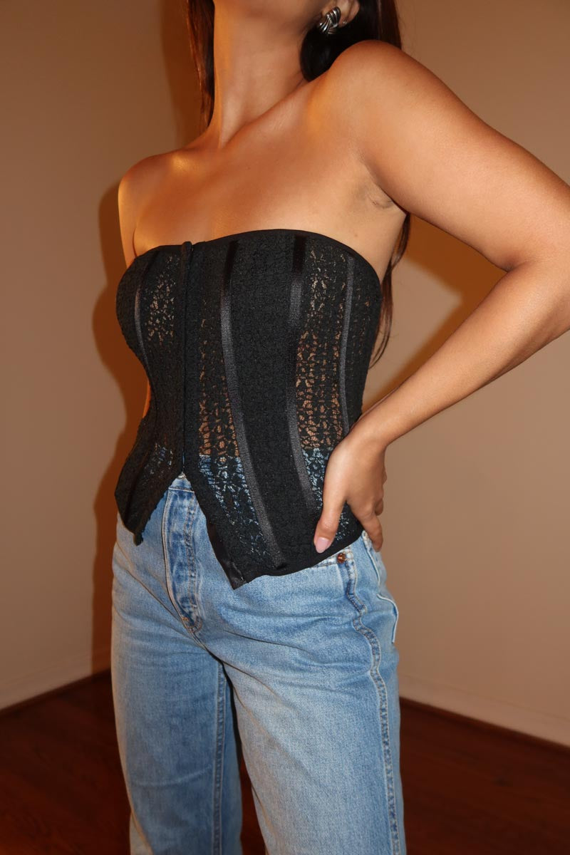 Lace Tube Corset Top