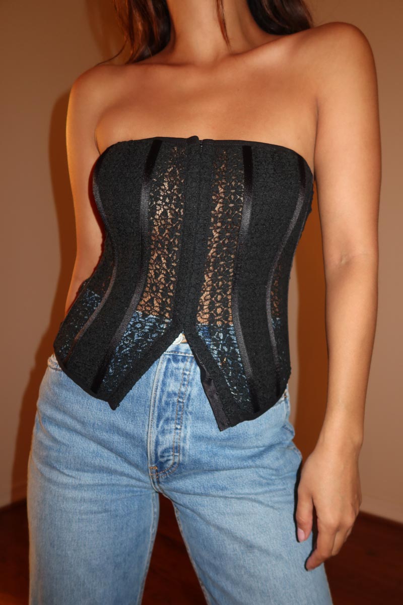 Lace Tube Corset Top