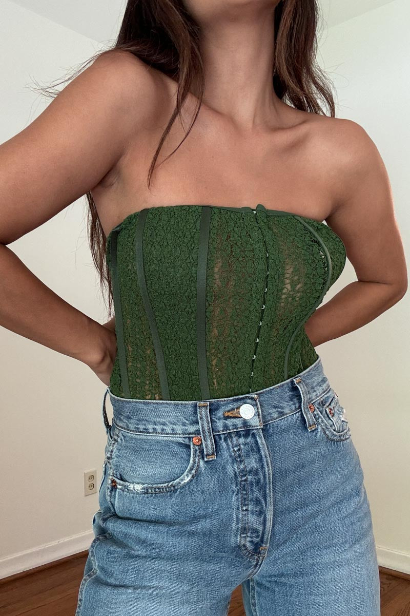 Lace Tube Corset Top