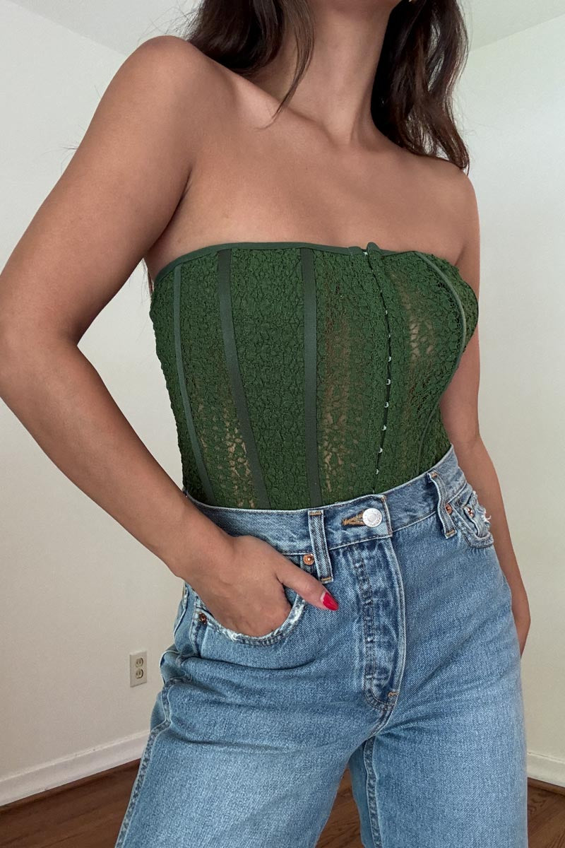 Lace Tube Corset Top