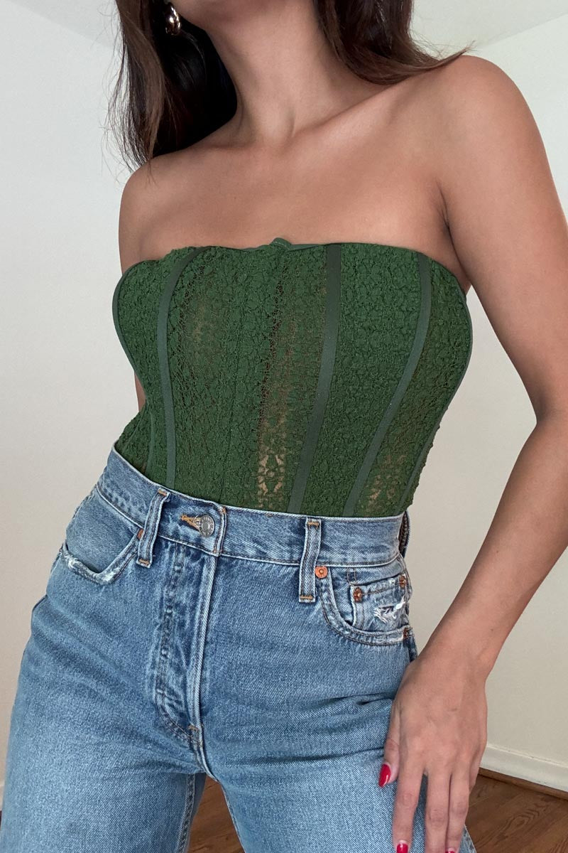 Lace Tube Corset Top