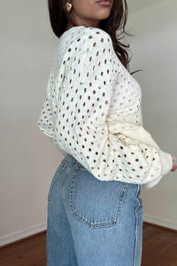 Hole Detail Knit Cut Out Top