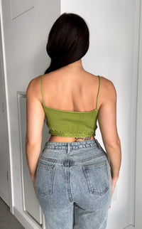 Keyhole Cut Out Crochet Camisole Top