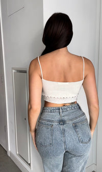 Keyhole Cut Out Crochet Camisole Top