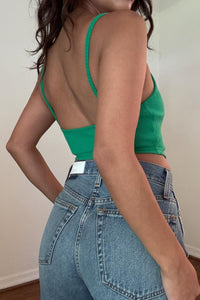 Double Layer Rib Knit Cami Top