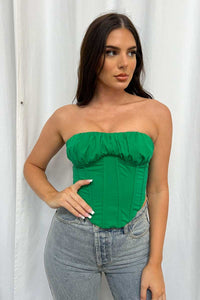 Sweetheart Neck Tube Corset Top