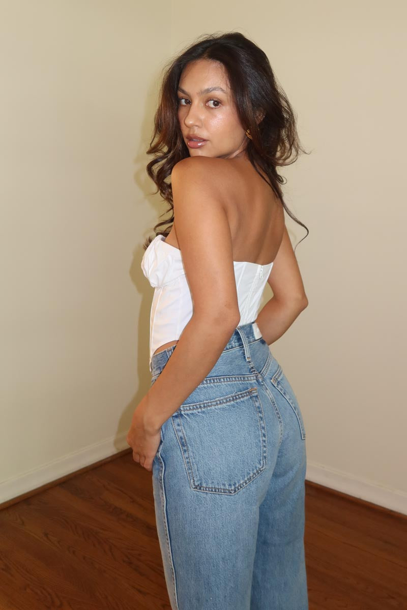 Sweetheart Neck Tube Corset Top