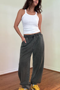 Charcoal Washed Jogger Pants