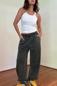 Charcoal Washed Jogger Pants