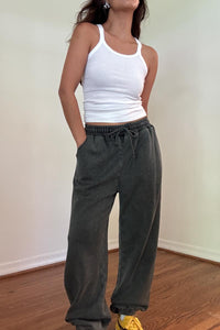 Charcoal Washed Jogger Pants