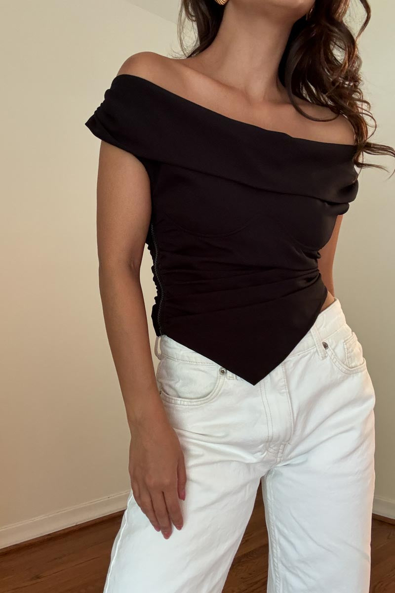 Draped Off Shoulder Top