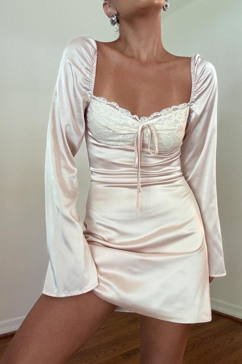 Sultry Satin Lace Dress Medium Sultry Satin Lace Dress Medium