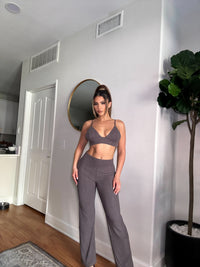 Triangle Bralet And Fold Over Pants Set