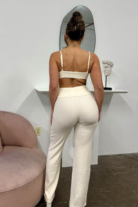 Triangle Bralet And Fold Over Pants Set