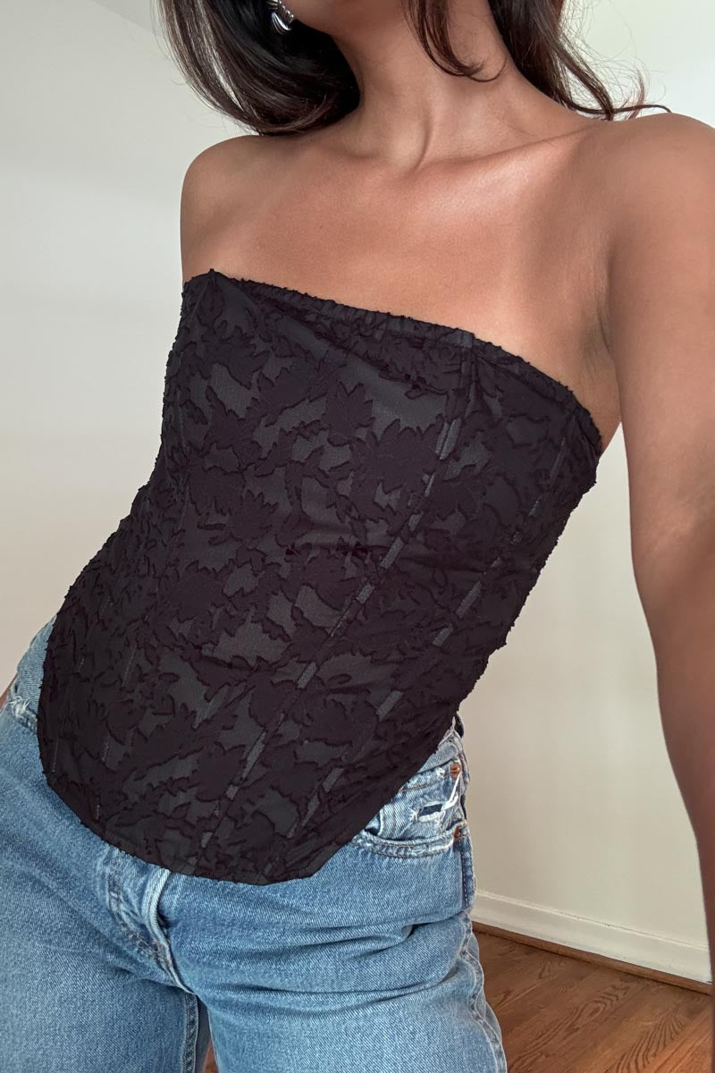 Front Seam Detail Corset Top