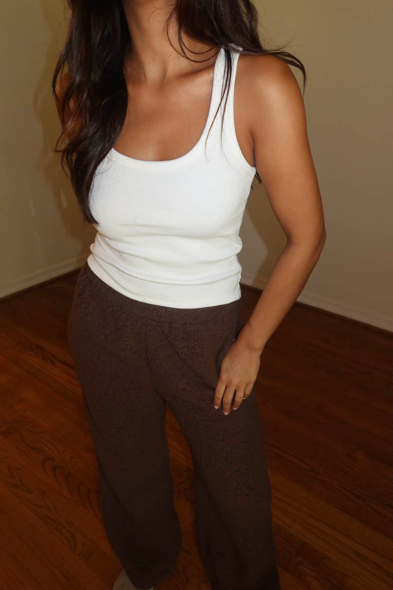 Soft Fleece Wide Leg Pants